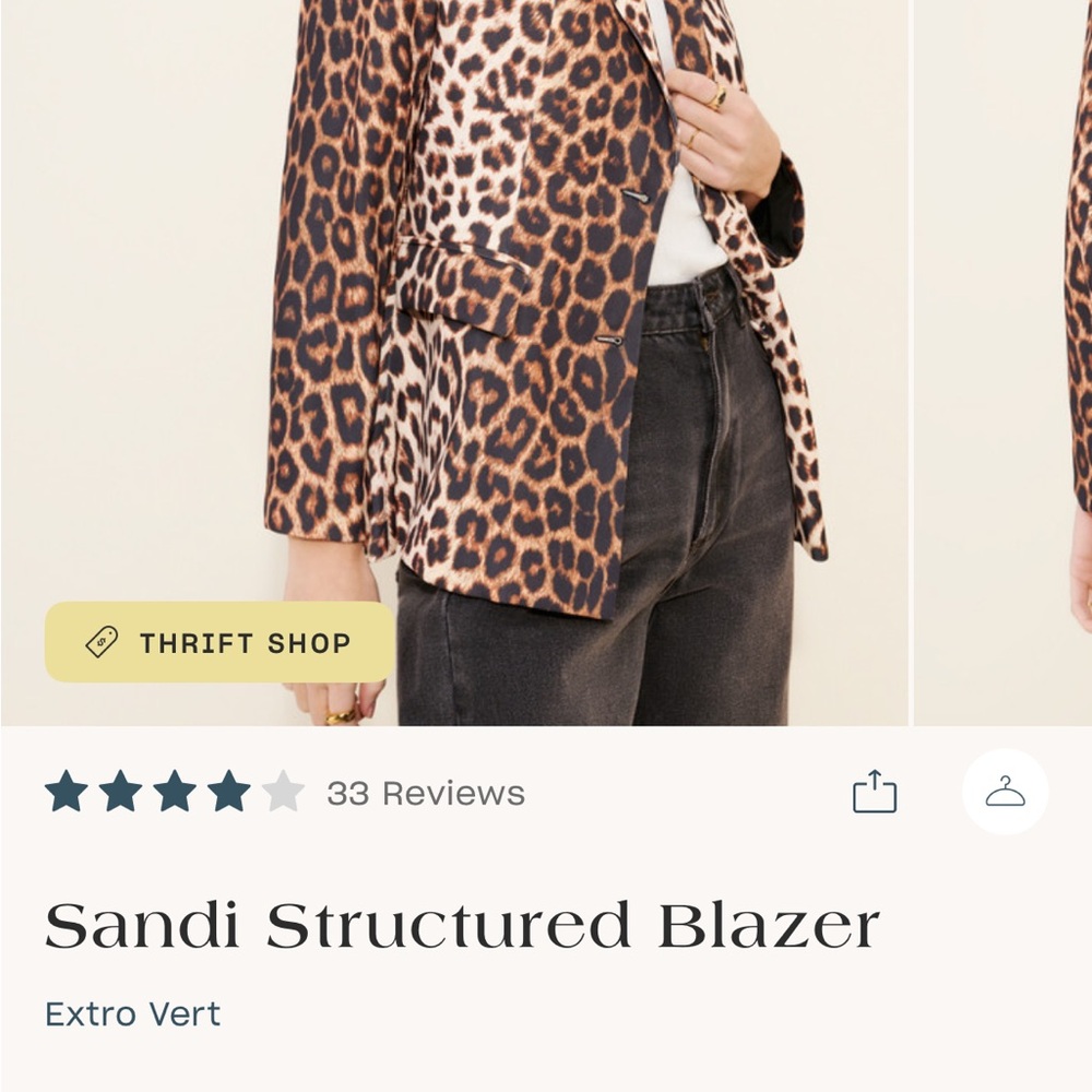 Sandi Structured Blazer - Leopard Print Women's J… - image 5